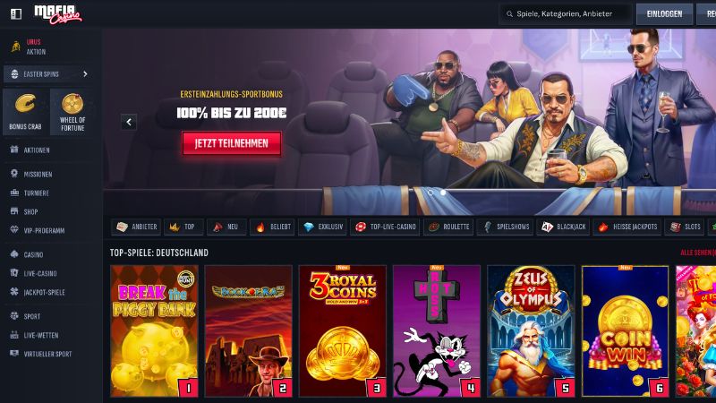 Mafia Casino live dealer for NZ